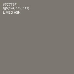 #7C776F - Limed Ash Color Image